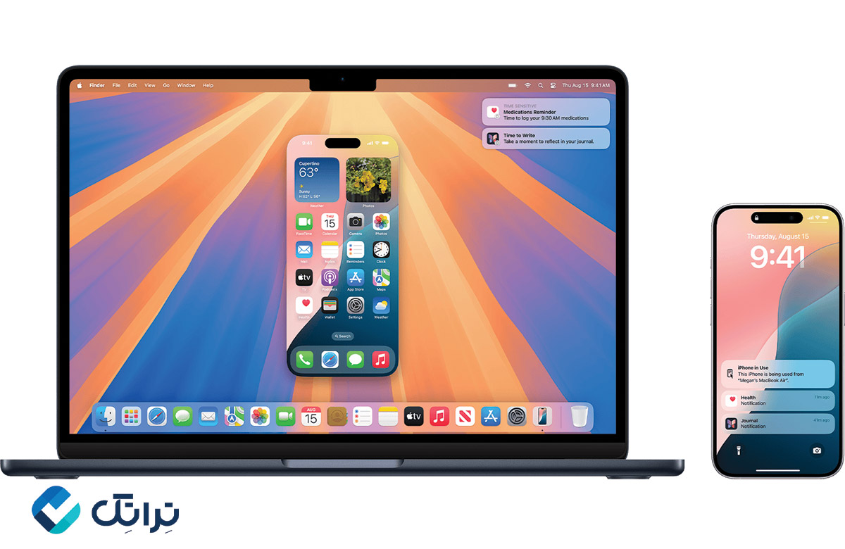 وصل کردن آیفون به مک بوک